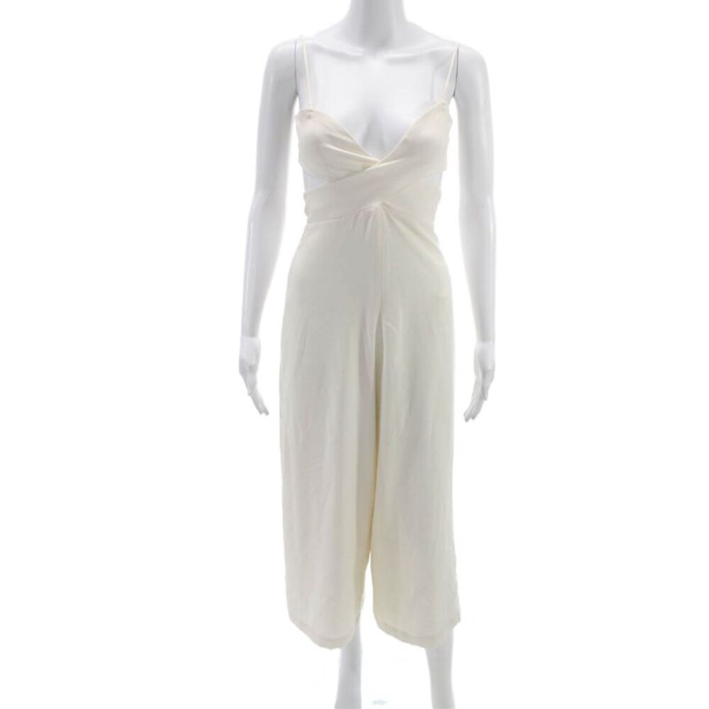 House of Harlow 1960 X Revolve Women White Sleeveless V-Neck Jumpsuit Size XS